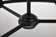 Chandelier Nuvo 60-8027 Russel - 6 Light Chandelier - Matte Black with Satin White Glass Nuvo