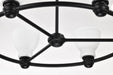 Chandelier Nuvo 60-8027 Russel - 6 Light Chandelier - Matte Black with Satin White Glass Nuvo