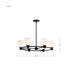 Chandelier Nuvo 60-8027 Russel - 6 Light Chandelier - Matte Black with Satin White Glass Nuvo