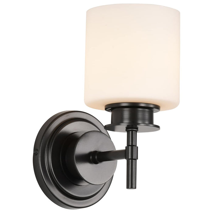 Vanity Nuvo 60-8031 Warren - 1 Light Vanity - Gun Metal with Satin White Glass - Gun Metal Finish Nuvo