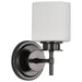 Vanity Nuvo 60-8031 Warren - 1 Light Vanity - Gun Metal with Satin White Glass - Gun Metal Finish Nuvo