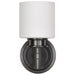 Vanity Nuvo 60-8031 Warren - 1 Light Vanity - Gun Metal with Satin White Glass - Gun Metal Finish Nuvo