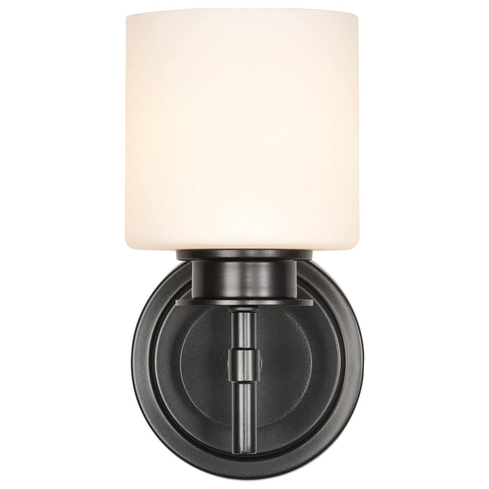 Vanity Nuvo 60-8031 Warren - 1 Light Vanity - Gun Metal with Satin White Glass - Gun Metal Finish Nuvo