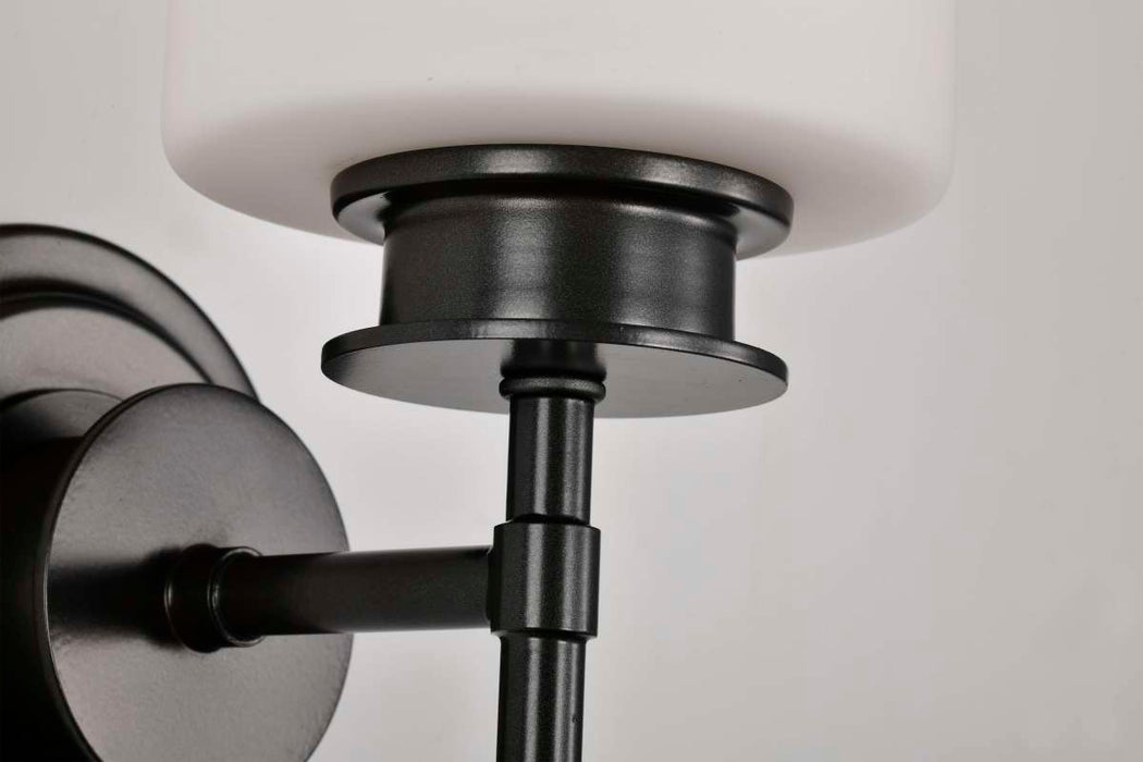 Vanity Nuvo 60-8031 Warren - 1 Light Vanity - Gun Metal with Satin White Glass - Gun Metal Finish Nuvo