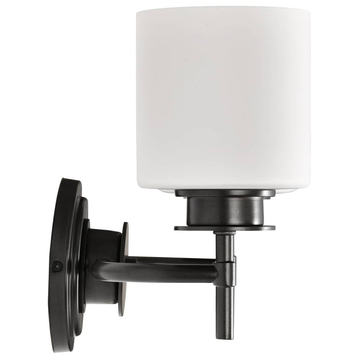 Vanity Nuvo 60-8032 Warren - 2 Light Vanity - Gun Metal with Satin White Glass - Gun Metal Finish Nuvo