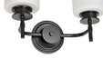 Vanity Nuvo 60-8032 Warren - 2 Light Vanity - Gun Metal with Satin White Glass - Gun Metal Finish Nuvo