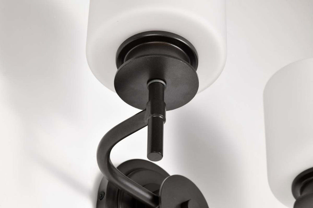 Vanity Nuvo 60-8032 Warren - 2 Light Vanity - Gun Metal with Satin White Glass - Gun Metal Finish Nuvo