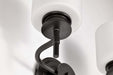 Vanity Nuvo 60-8032 Warren - 2 Light Vanity - Gun Metal with Satin White Glass - Gun Metal Finish Nuvo