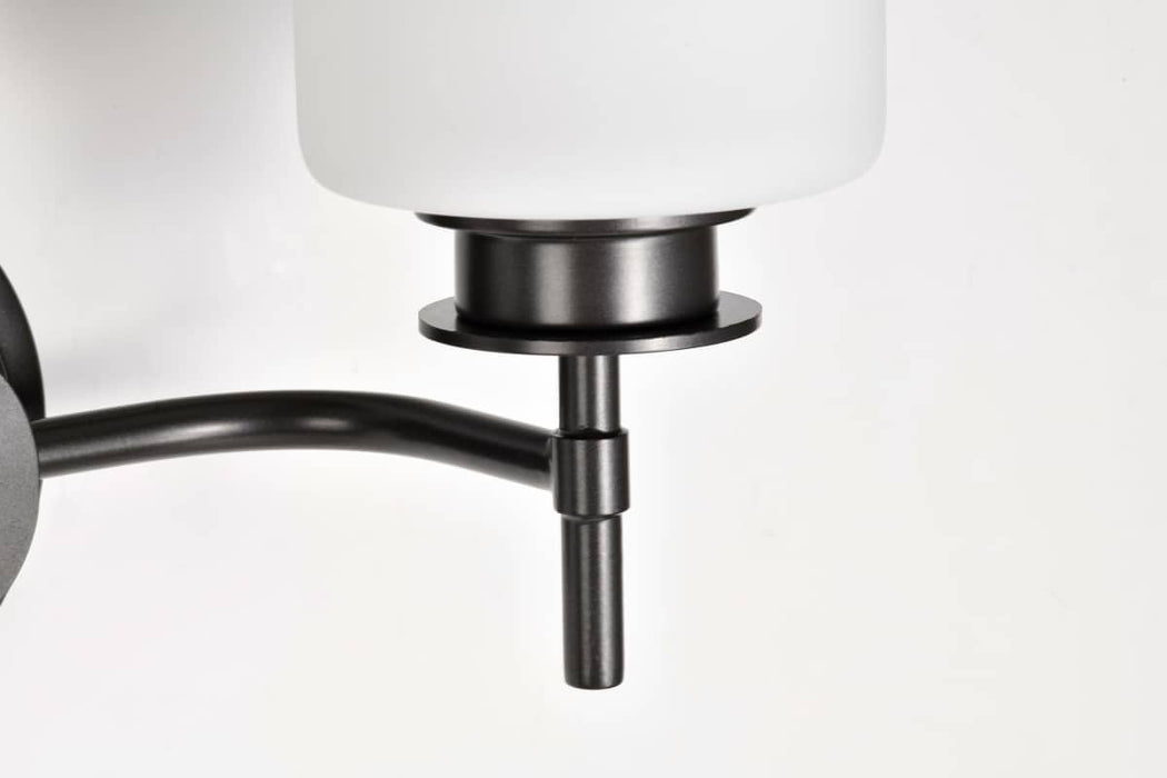 Vanity Nuvo 60-8032 Warren - 2 Light Vanity - Gun Metal with Satin White Glass - Gun Metal Finish Nuvo