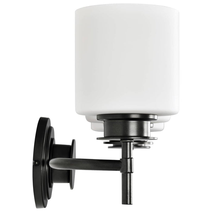 Vanity Nuvo 60-8033 Warren - 3 Light Vanity - Gun Metal with Satin White Glass - Gun Metal Finish Nuvo