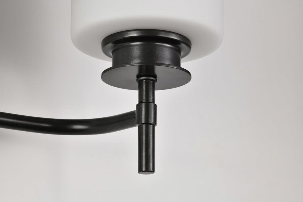 Vanity Nuvo 60-8033 Warren - 3 Light Vanity - Gun Metal with Satin White Glass - Gun Metal Finish Nuvo