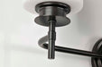Vanity Nuvo 60-8033 Warren - 3 Light Vanity - Gun Metal with Satin White Glass - Gun Metal Finish Nuvo