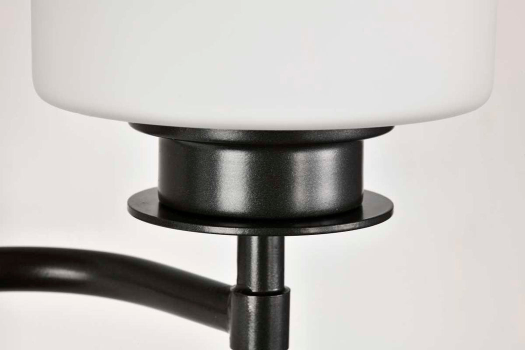 Vanity Nuvo 60-8033 Warren - 3 Light Vanity - Gun Metal with Satin White Glass - Gun Metal Finish Nuvo