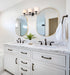 Vanity Nuvo 60-8033 Warren - 3 Light Vanity - Gun Metal with Satin White Glass - Gun Metal Finish Nuvo