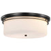 Flush Mount Nuvo 60-8034 Warren - 15 Inch Flush Mount - Gun Metal with Satin White Glass - Gun Metal Finish Nuvo
