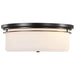 Flush Mount Nuvo 60-8034 Warren - 15 Inch Flush Mount - Gun Metal with Satin White Glass - Gun Metal Finish Nuvo