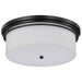 Flush Mount Nuvo 60-8034 Warren - 15 Inch Flush Mount - Gun Metal with Satin White Glass - Gun Metal Finish Nuvo