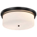 Flush Mount Nuvo 60-8034 Warren - 15 Inch Flush Mount - Gun Metal with Satin White Glass - Gun Metal Finish Nuvo