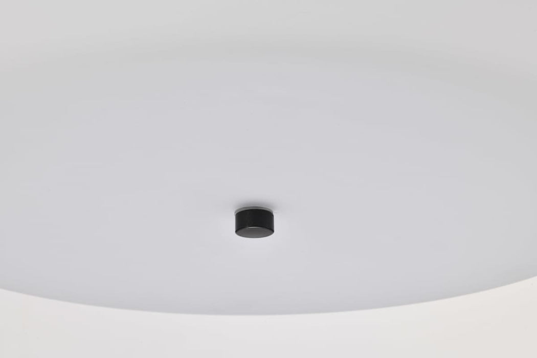 Flush Mount Nuvo 60-8034 Warren - 15 Inch Flush Mount - Gun Metal with Satin White Glass - Gun Metal Finish Nuvo