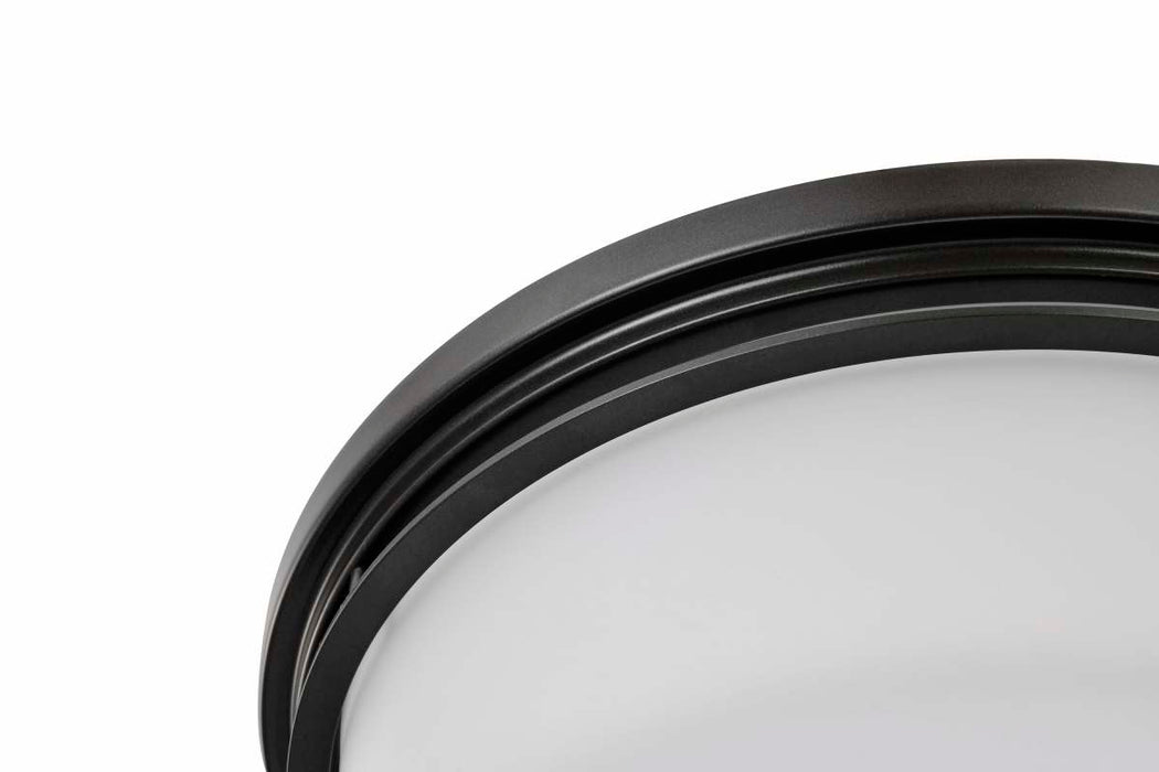 Flush Mount Nuvo 60-8034 Warren - 15 Inch Flush Mount - Gun Metal with Satin White Glass - Gun Metal Finish Nuvo