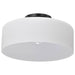 Semi Flush Nuvo 60-8035 Warren - 13 Inch Semi Flush Mount - Gun Metal with Satin White Glass - Gun Metal Finish Nuvo