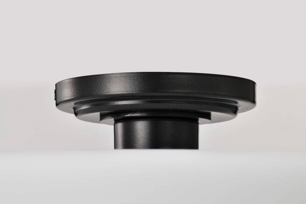 Semi Flush Nuvo 60-8035 Warren - 13 Inch Semi Flush Mount - Gun Metal with Satin White Glass - Gun Metal Finish Nuvo