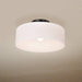 Semi Flush Nuvo 60-8035 Warren - 13 Inch Semi Flush Mount - Gun Metal with Satin White Glass - Gun Metal Finish Nuvo