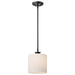 Pendant Nuvo 60-8036 Warren - 8 Inch Pendant - Gun Metal with Satin White Glass - Gun Metal Finish Nuvo
