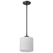 Pendant Nuvo 60-8036 Warren - 8 Inch Pendant - Gun Metal with Satin White Glass - Gun Metal Finish Nuvo