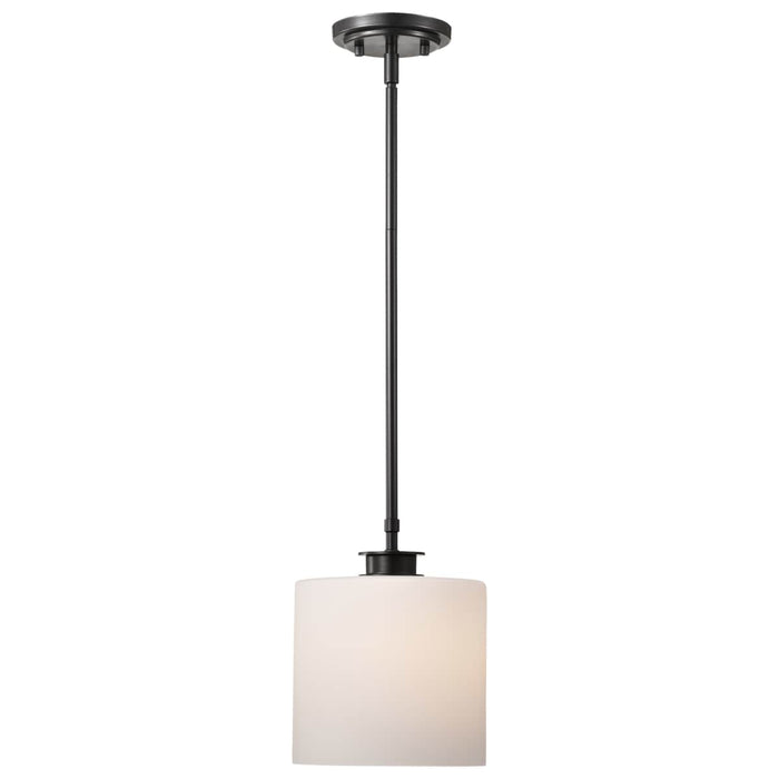 Pendant Nuvo 60-8036 Warren - 8 Inch Pendant - Gun Metal with Satin White Glass - Gun Metal Finish Nuvo