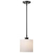 Pendant Nuvo 60-8036 Warren - 8 Inch Pendant - Gun Metal with Satin White Glass - Gun Metal Finish Nuvo