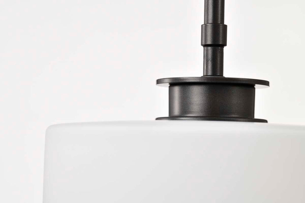 Pendant Nuvo 60-8036 Warren - 8 Inch Pendant - Gun Metal with Satin White Glass - Gun Metal Finish Nuvo