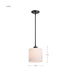 Pendant Nuvo 60-8036 Warren - 8 Inch Pendant - Gun Metal with Satin White Glass - Gun Metal Finish Nuvo