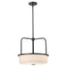Pendant Nuvo 60-8037 Warren - 17 Inch Pendant - Gun Metal with Satin White Glass - Gun Metal Finish Nuvo