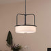 Pendant Nuvo 60-8037 Warren - 17 Inch Pendant - Gun Metal with Satin White Glass - Gun Metal Finish Nuvo