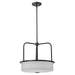 Pendant Nuvo 60-8037 Warren - 17 Inch Pendant - Gun Metal with Satin White Glass - Gun Metal Finish Nuvo