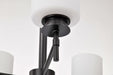Chandelier Nuvo 60-8038 Warren - 28 Inch 5 Light Chandelier - Gun Metal with Satin White Glass - Gun Metal Finish Nuvo