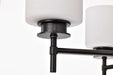 Chandelier Nuvo 60-8038 Warren - 28 Inch 5 Light Chandelier - Gun Metal with Satin White Glass - Gun Metal Finish Nuvo