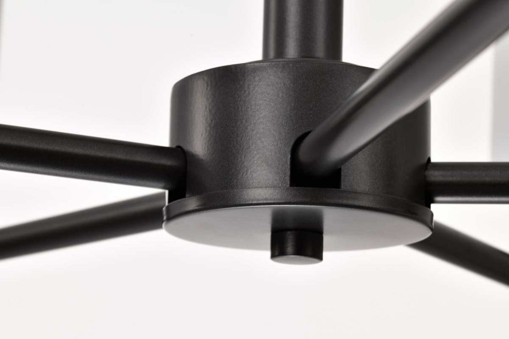 Chandelier Nuvo 60-8038 Warren - 28 Inch 5 Light Chandelier - Gun Metal with Satin White Glass - Gun Metal Finish Nuvo