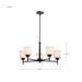 Chandelier Nuvo 60-8038 Warren - 28 Inch 5 Light Chandelier - Gun Metal with Satin White Glass - Gun Metal Finish Nuvo