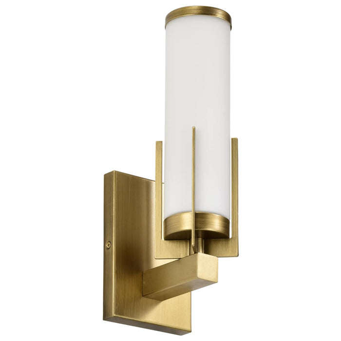 Vanity Nuvo 60-8041 Roselle - 1 Light Vanity - Natural Brass with White Glass Nuvo
