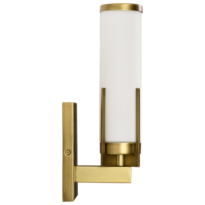 Vanity Nuvo 60-8041 Roselle - 1 Light Vanity - Natural Brass with White Glass Nuvo