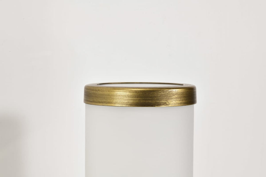 Vanity Nuvo 60-8041 Roselle - 1 Light Vanity - Natural Brass with White Glass Nuvo