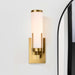 Vanity Nuvo 60-8041 Roselle - 1 Light Vanity - Natural Brass with White Glass Nuvo