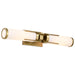 Vanity Nuvo 60-8042 Roselle - 2 Light Vanity - Natural Brass with White Glass Nuvo