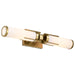 Vanity Nuvo 60-8042 Roselle - 2 Light Vanity - Natural Brass with White Glass Nuvo