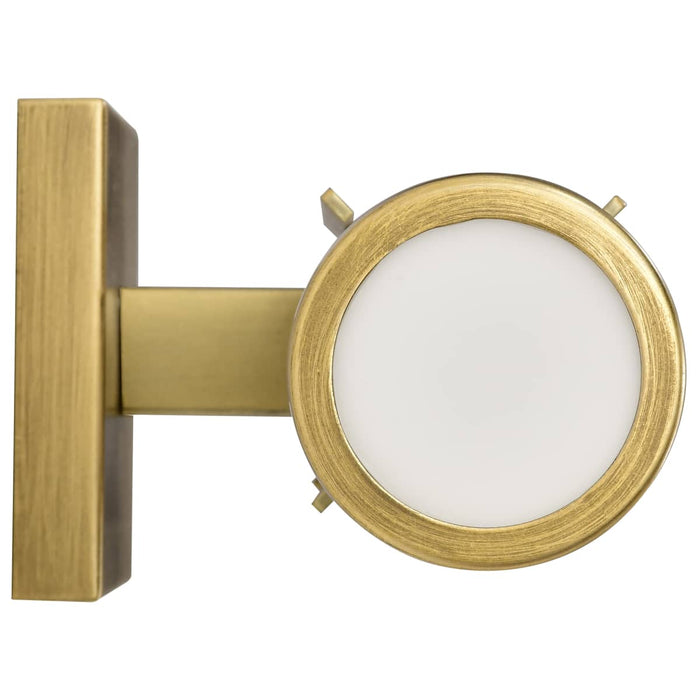 Vanity Nuvo 60-8042 Roselle - 2 Light Vanity - Natural Brass with White Glass Nuvo