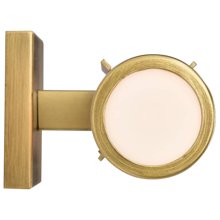 Vanity Nuvo 60-8042 Roselle - 2 Light Vanity - Natural Brass with White Glass Nuvo