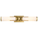 Vanity Nuvo 60-8042 Roselle - 2 Light Vanity - Natural Brass with White Glass Nuvo