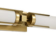 Vanity Nuvo 60-8042 Roselle - 2 Light Vanity - Natural Brass with White Glass Nuvo